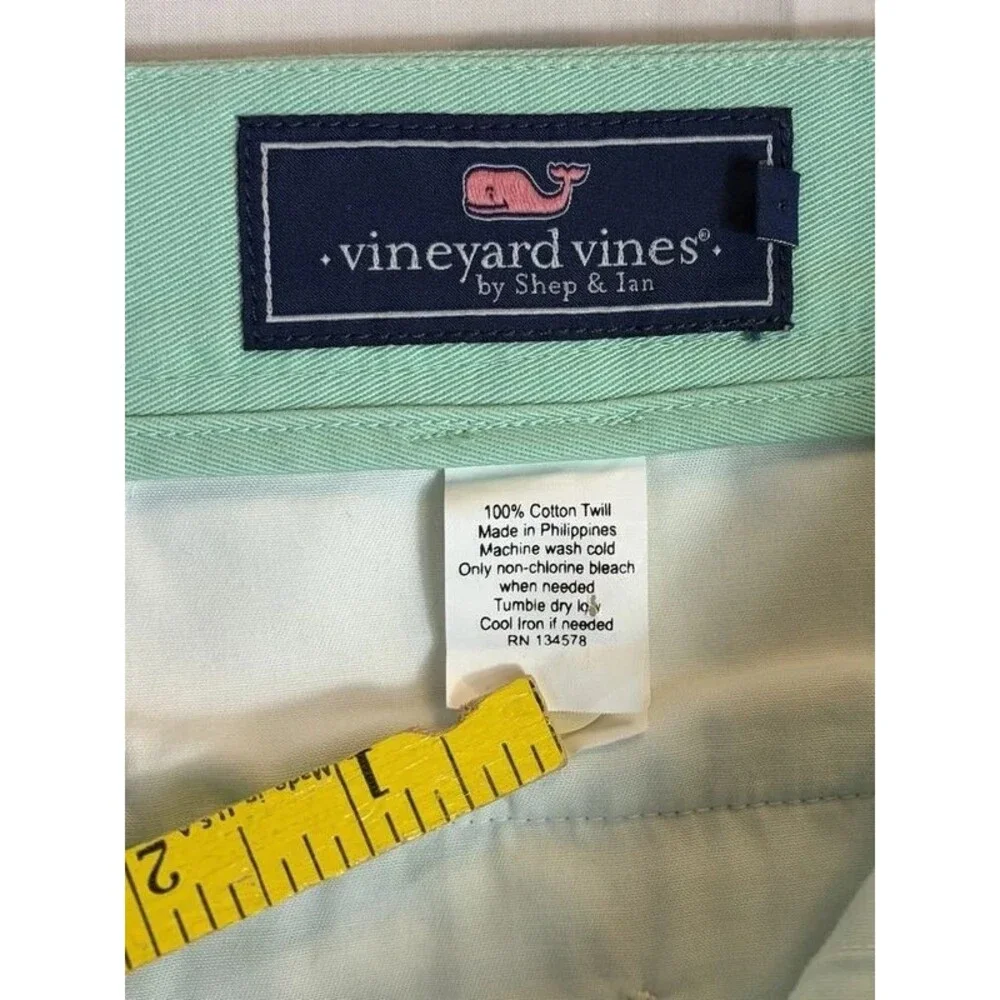 Vineyard Vines Classic Fit 9” Breaker Shorts Green Nautical Men’s 33” NWT